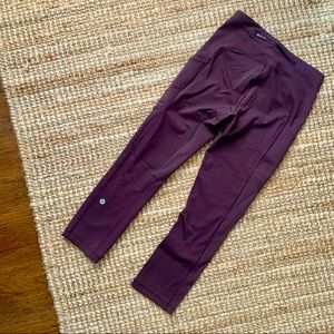 *Lululemon* Crop Maroon Leggings